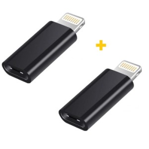 Переходник USB-C F to Lightning M 2PCS black XoKo (XK-AC015-BK2)