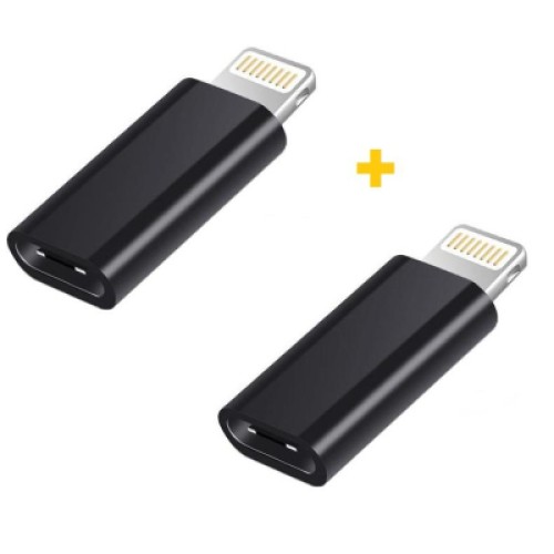 Переходник USB-C F to Lightning M 2PCS black XoKo (XK-AC015-BK2)