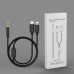 Кабель мультимедийный 3.5mm M to USB-C + Lightning 1,0m black XoKo (MH-232-BK)