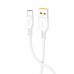 Дата кабель USB 2.0 AM to USB-C 1.0m 2.4A silicone white Denmen (DM-D06T-WH)