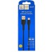 Дата кабель USB 2.0 AM to USB-C 1.0m 2.4A silicone black Denmen (DM-D42T-BK)