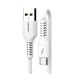 Дата кабель USB 2.0 AM to USB-C 1.0m 2.4A silicone white Denmen (DM-D42T-WH)