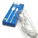 Дата кабель USB 2.0 AM to USB-C 1.0m 2.4A silicone white Denmen (DM-D42T-WH)