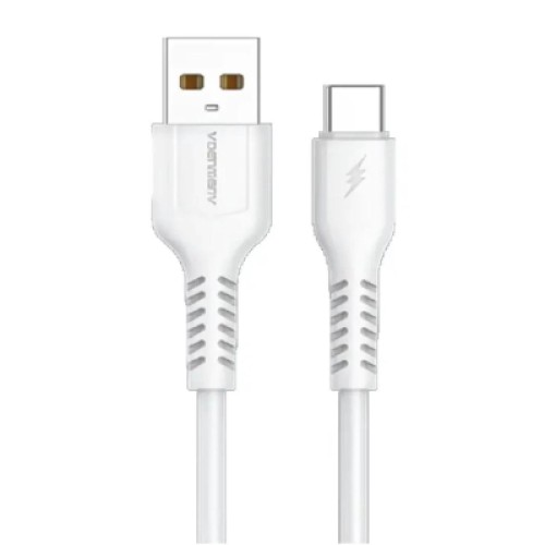 Дата кабель USB 2.0 AM to USB-C 1.0m 2.4A silicone white Denmen (DM-D42T-WH)