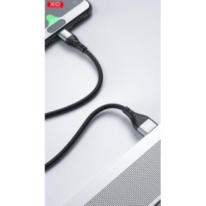 Дата кабель USB 2.0 AM to Lightning 1.0m 2.4A double-side grey XO (NB188-L-1-GR)