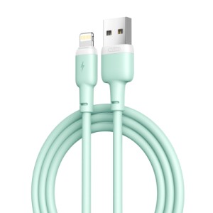 Дата кабель USB 2.0 AM to Lightning 1.0m 2.1A silicone green XO (NB208-L-1-GR)