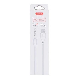 Дата кабель USB 2.0 AM to Micro 5P 2.0m 2.1A white XO (NB103-M2-WH)