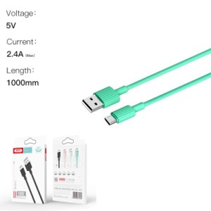 Дата кабель USB 2.0 AM to Micro 5P 1.0m 2.4A green XO (NB156-M-GR)