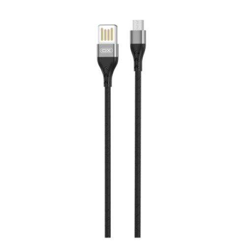 Дата кабель USB 2.0 AM to Micro 5P 1.0m 2.1A double-side black XO (NB188-M-1-BK)