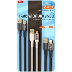 Дата кабель USB 2.0 AM to Micro 5P 1.0m 2.4A white XO (NB229-M-1-WH)