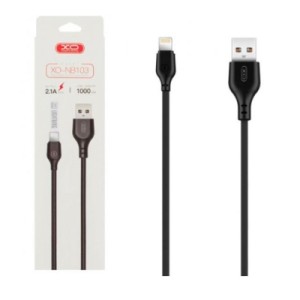 Дата кабель USB 2.0 AM to Lightning 1.0m 2.1A black XO (XO-NB-103-L-1-BK)