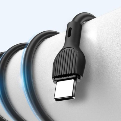 Дата кабель USB 2.0 AM to USB-C 1.0m 2.1A black XO (XO-NB200-TC-1-BK)