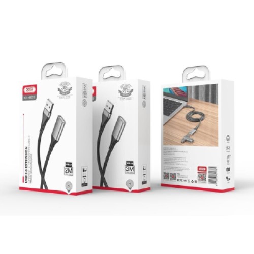 Дата кабель USB 2.0 AM/AM 3.0m black XO (NB-219-USB-3m)