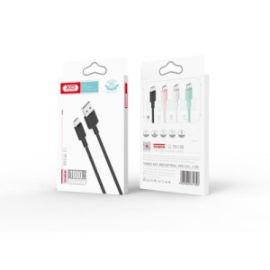 Дата кабель USB 2.0 AM to USB-C 1.0m 2.4A black XO (NB156-TC-1-BK)