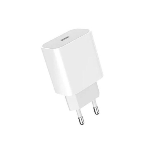Зарядное устройство Denmen USB-C PD20W 3.6A + cable USB-C to USB-C white (DM-DC06T-WH)