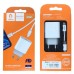 Зарядное устройство Denmen USB-C PD20W 3.6A + cable USB-C to USB-C white (DM-DC06T-WH)