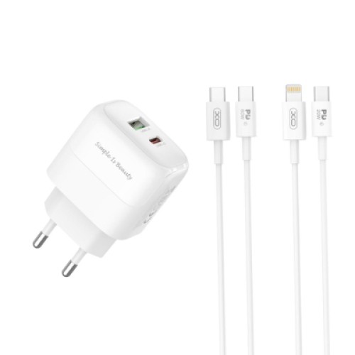 Зарядное устройство XO 1xUSB QC3.0 + 1xUSB-C PD20W (XO-QC37)