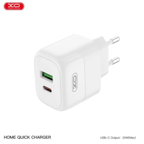 Зарядное устройство XO 1xUSB QC3.0 + 1xUSB-C PD20W (XO-QC37)