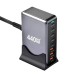 Зарядное устройство XoKo 2xUSB-С PD100W + 3xUSB-С PD65W + 3xUSB QC18W 440W GaN (QC-400)