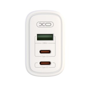 Зарядное устройство XO 2xUSB-C PD65W + 1xUSB 45W white (СE04-WH)