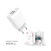 Зарядное устройство XO 2xUSB 2.4A + cable USB to Micro 5P white (L57-M-WH)