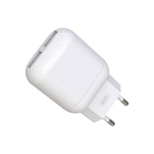 Зарядное устройство XO 2xUSB 2.4A + cable USB to USB-C white (L78-TC-WH)