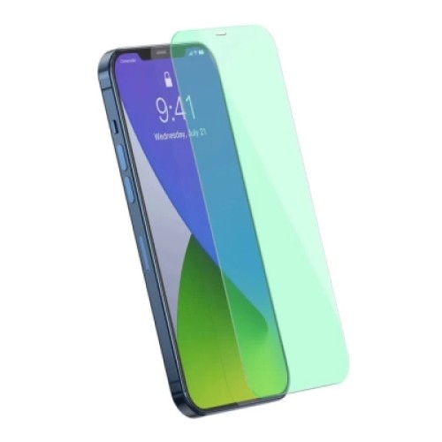 Стекло защитное Baseus Eye Protection Full Coverage iPhone 12/12 Pro Green 2 pcs (BS-IP12PR-GRN)