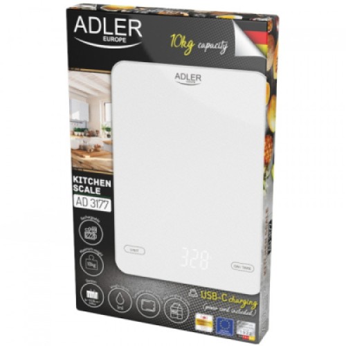 Весы кухонные Adler AD 3177 white