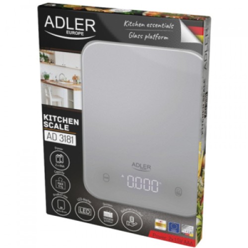 Весы кухонные Adler AD 3181 grey