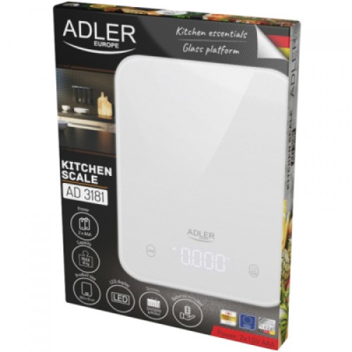 Весы кухонные Adler AD 3181 white