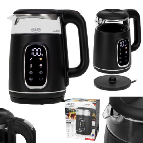 Электрочайник Adler AD 1305 black silver
