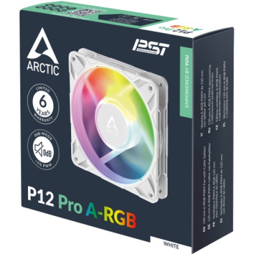 Кулер для корпуса Arctic P12 PRO A-RGB WHT (ACFAN00311A)