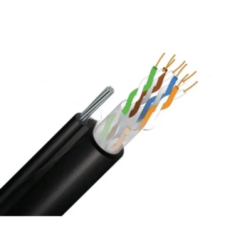 Кабель сетевой FinMark UTP CAT5e 4P 24AWG PE-M B 305m Drum, внешний, трос 7*0,5мм (279728)