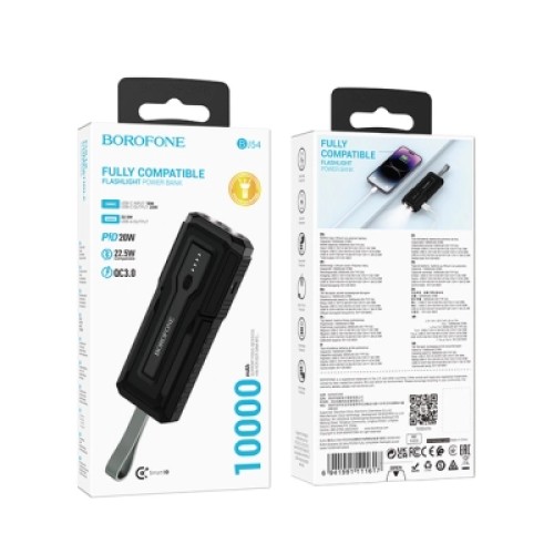 Батарея универсальная BOROFONE 30000mAh BJ11 Rider Black (6941991116445)