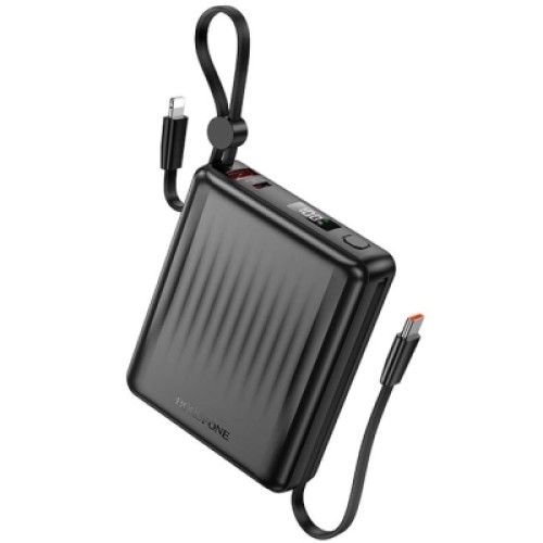 Батарея универсальная BOROFONE 15000mAh BJ70A Vigorous 22.5W PD/20W with cable Black (6941991116698)