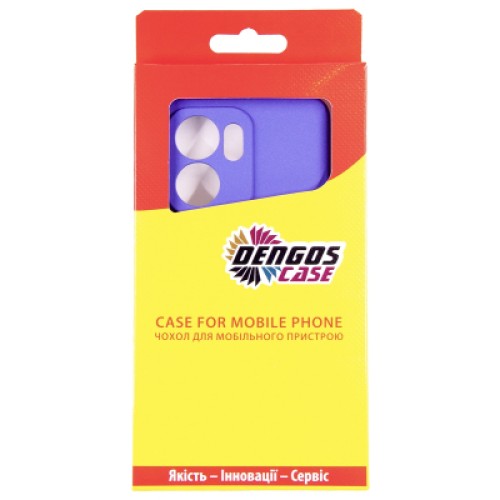 Чехол для мобильного телефона Dengos Oppo Reno13 F Case Carbon + Glass (Purple) (DG-KM-151)