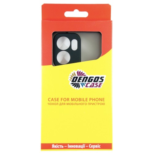 Чехол для мобильного телефона Dengos Oppo Reno13 F Case Matte + Glass (Black) (DG-KM-149)