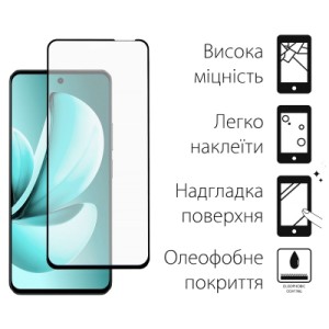 Стекло защитное Dengos Full Glue Realme C71 Black (TGFG-412)
