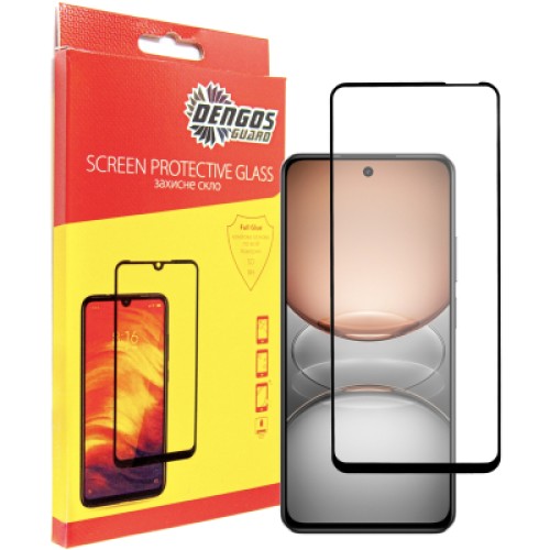 Стекло защитное Dengos Full Glue Realme C75 Black (TGFG-401)