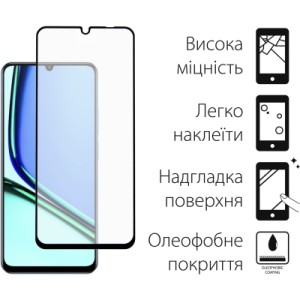 Стекло защитное Dengos Full Glue Realme Note 60 Black (TGFG-400)
