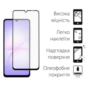 Стекло защитное Dengos Full Glue Samsung Galaxy A07 Black (TGFG-406)