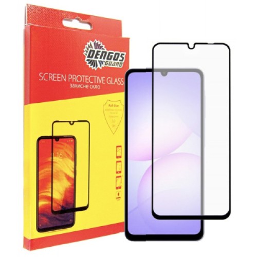 Стекло защитное Dengos Full Glue Samsung Galaxy A07 Black (TGFG-406)
