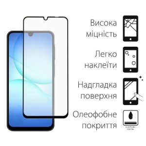 Стекло защитное Dengos Full Glue Samsung Galaxy A17 Black (TGFG-407)