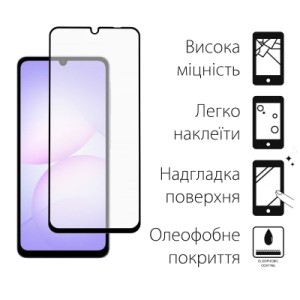 Стекло защитное Dengos Samsung Galaxy A07 Black 2 pcs (DG-TG2P-81)
