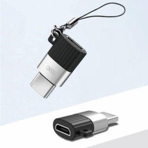 Переходник USB-C M to Micro 5P F black XO (XO-NB149A)