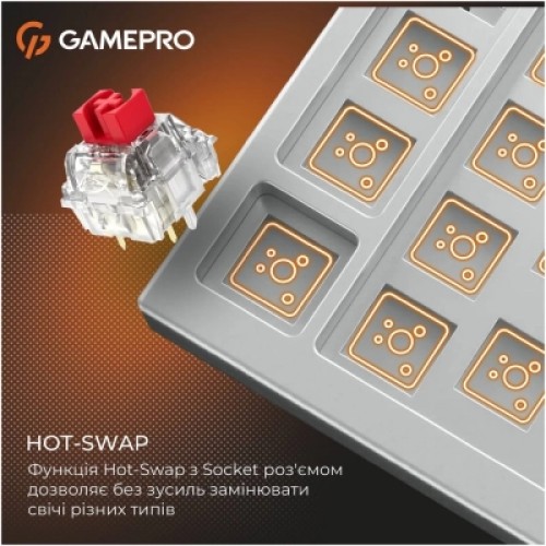 Клавиатура GamePro Genesis Silverlight MK116 USB UA Grey (MK116)