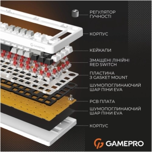Клавиатура GamePro Genesis Silverlight MK126 USB UA Grey (MK126)