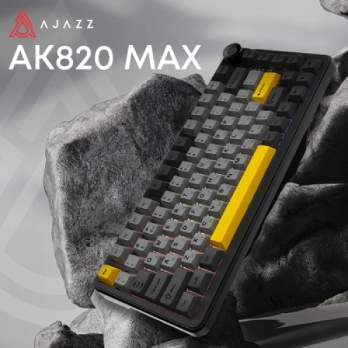 Клавиатура Ajazz AK820 MAX PLUS Daydream Switch RGB Wireless/Bluetooth/USB Black (AK820MAX-DD-BGY)