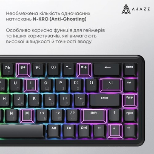 Клавиатура Ajazz AK680 MAX Magnetic Switch RGB USB Black (AK680-WM-B-A)