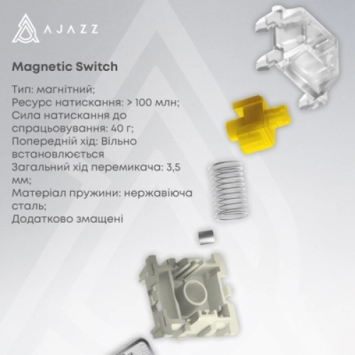 Клавиатура Ajazz AK680 MAX Magnetic Switch RGB USB White (AK680-WM-W-A)